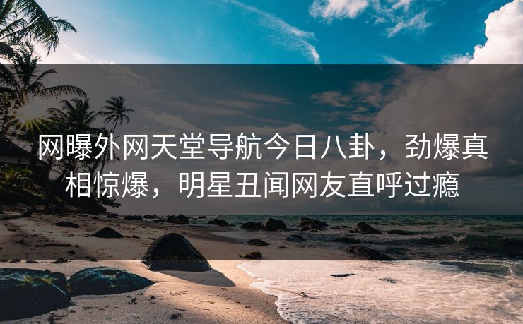 网曝外网天堂导航今日八卦，劲爆真相惊爆，明星丑闻网友直呼过瘾