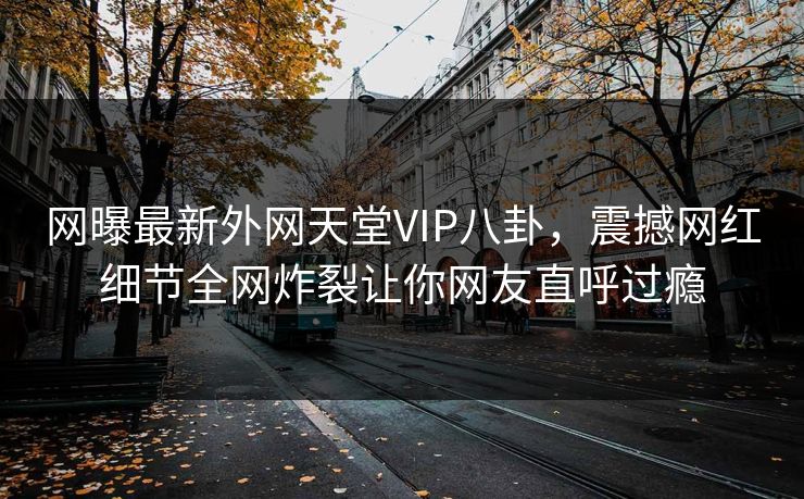网曝最新外网天堂VIP八卦，震撼网红细节全网炸裂让你网友直呼过瘾