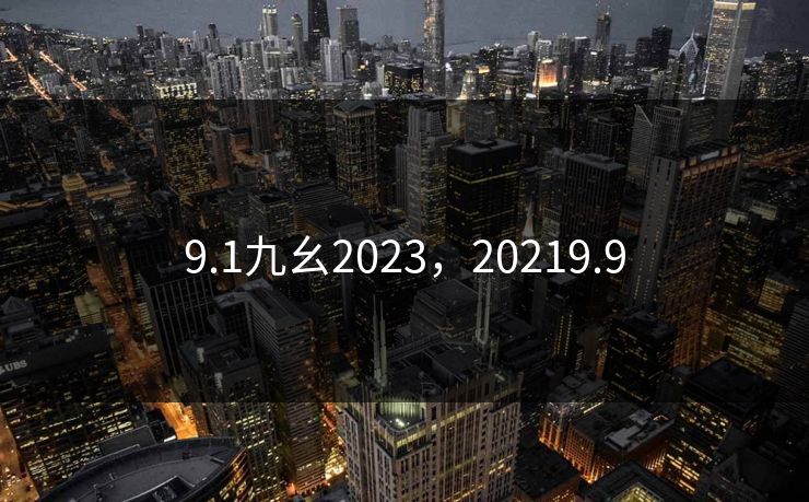 9.1九幺2023，20219.9